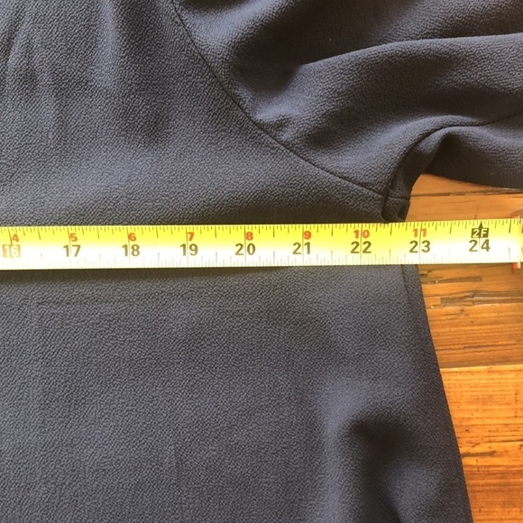 NAVY blouse with peekaboo shoulder plus size - Picture 7 of 9